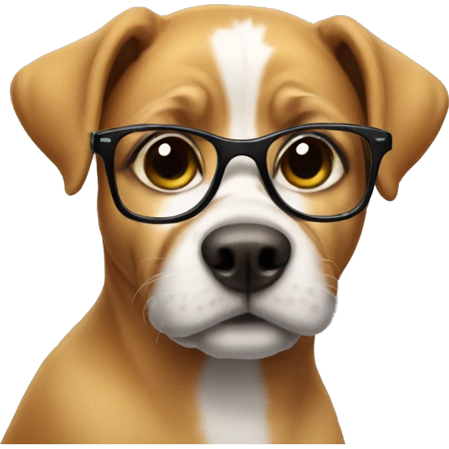 Dog with glasses emoji