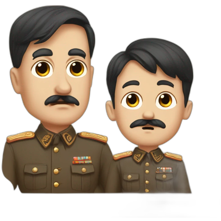 Hitler et son père leve la main au ciel emoji