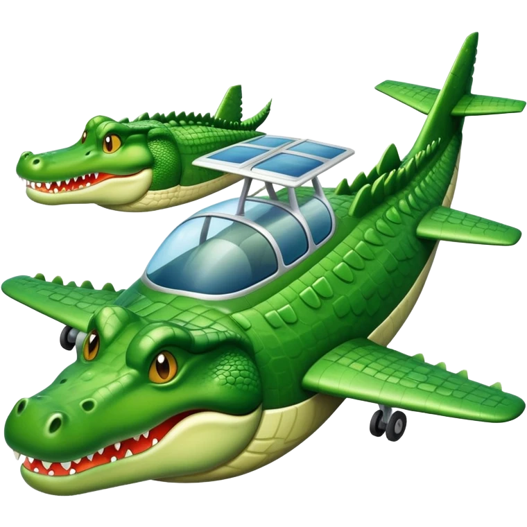 Cocodrilo en un avión  emoji