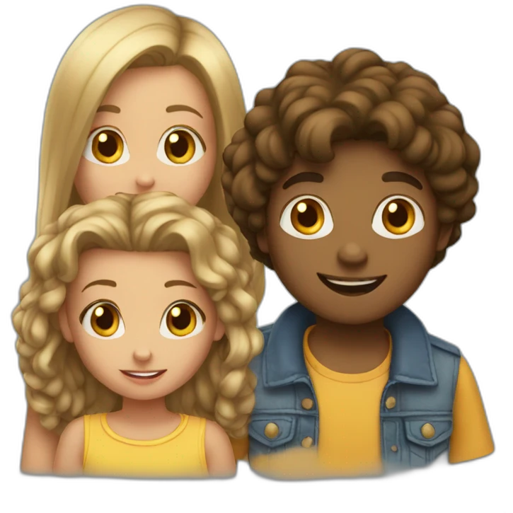 2 boys 1 girl siblings emoji