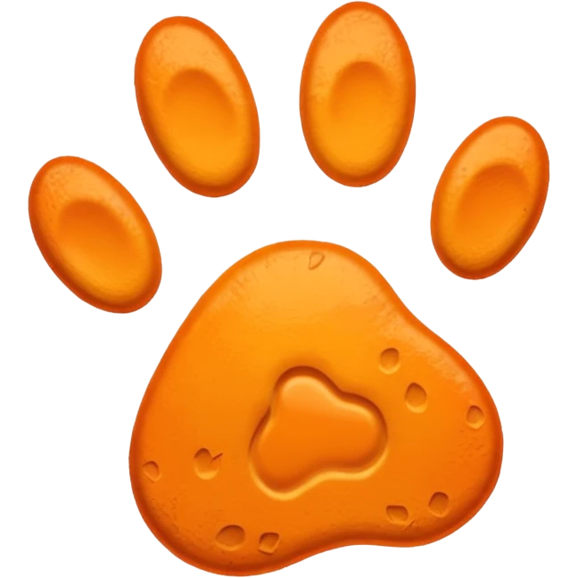 a light orange pawprint emoji