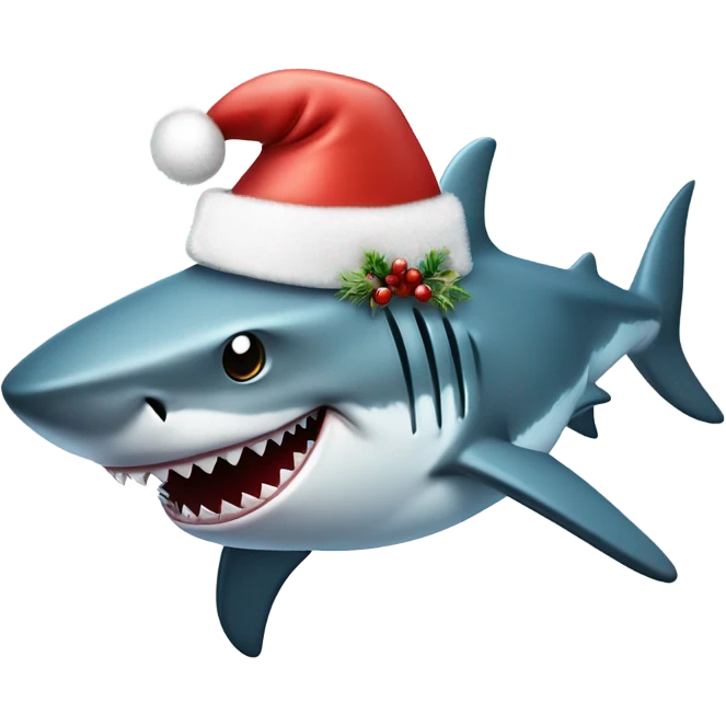 Christmas shark emoji