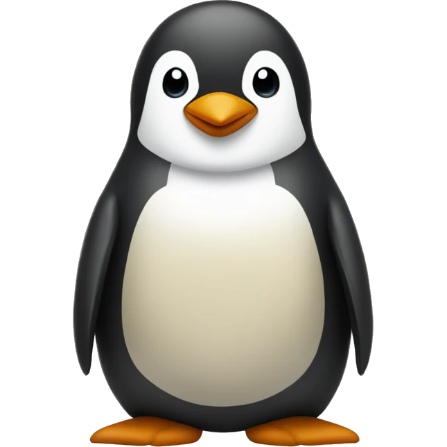 penguin with khaki color not black emoji