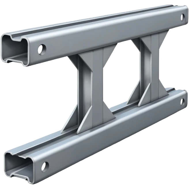 Clean metal beam, smooth steel surface, no rust, no scratches, industrial support beam, realistic, neutral color, high-quality render emoji