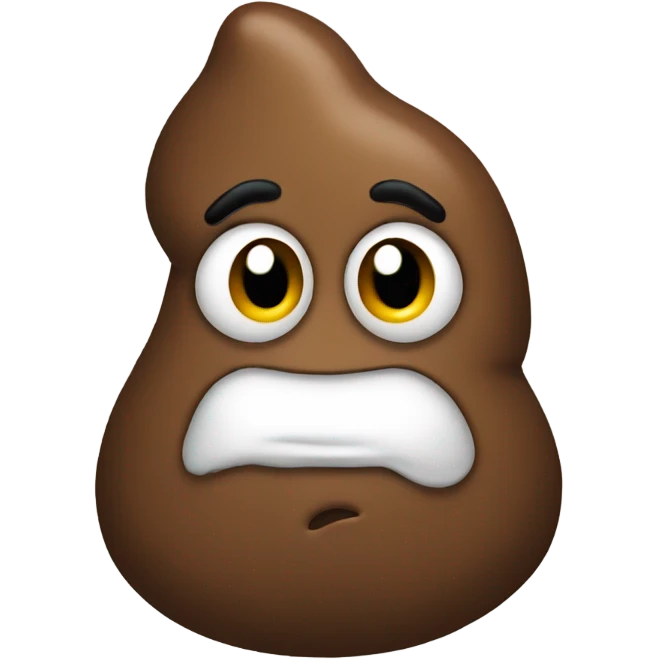 Poop with ear rings emoji