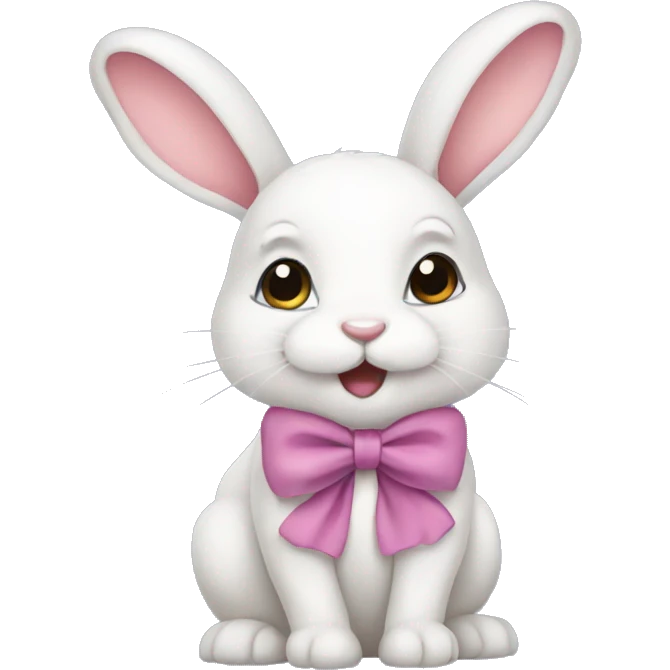 Bunny with a bow emoji