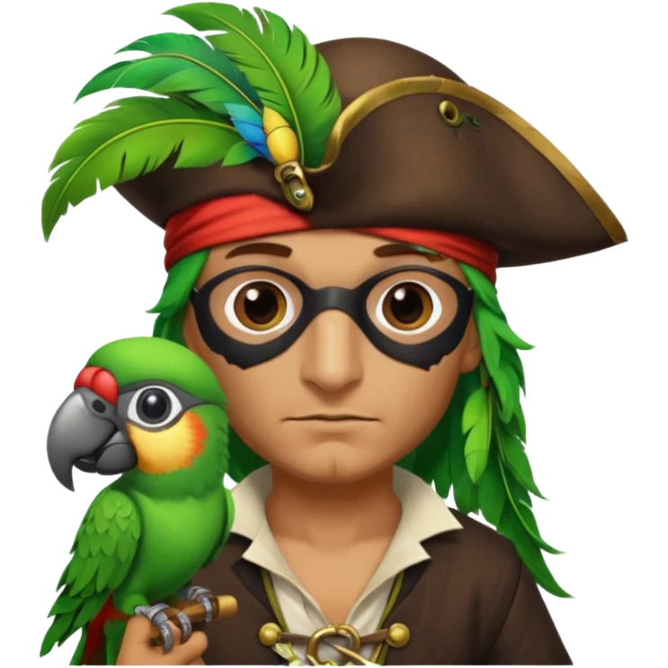 pirate and parrot emoji