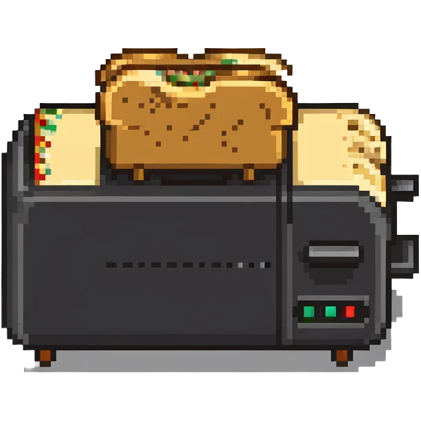 Toaster with bread emoji