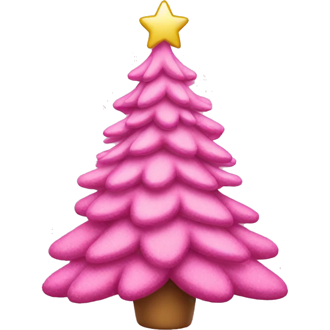 Pink Christmas tree  emoji
