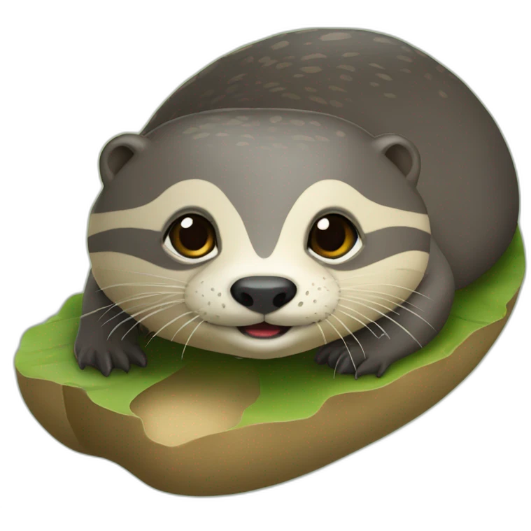 Loutre sur tortue  emoji