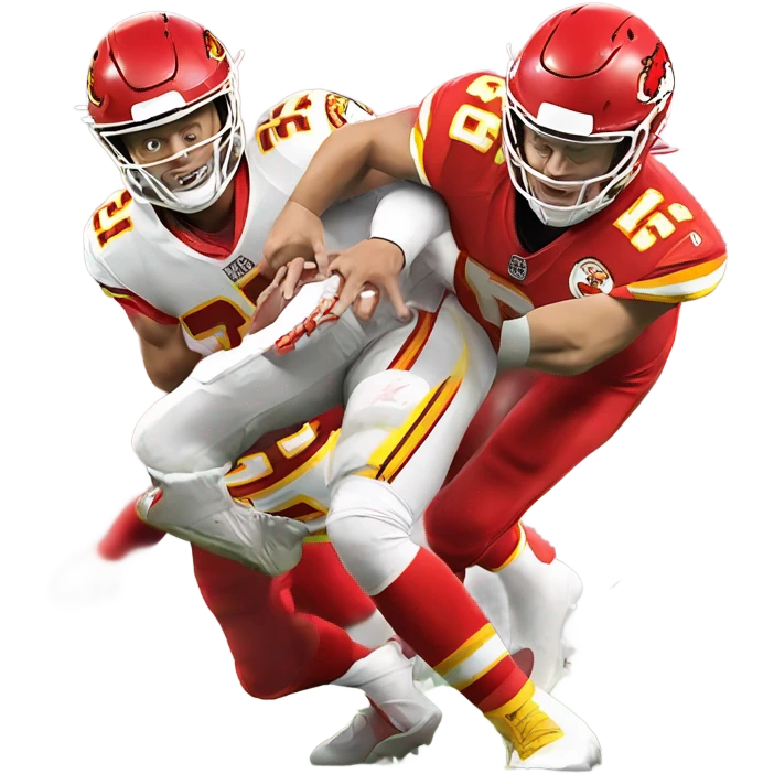 Patrick Mahomes getting tackled emoji