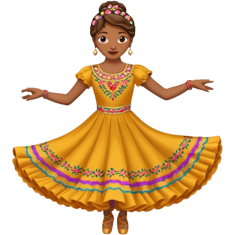 Folk dancer (twirl) emoji