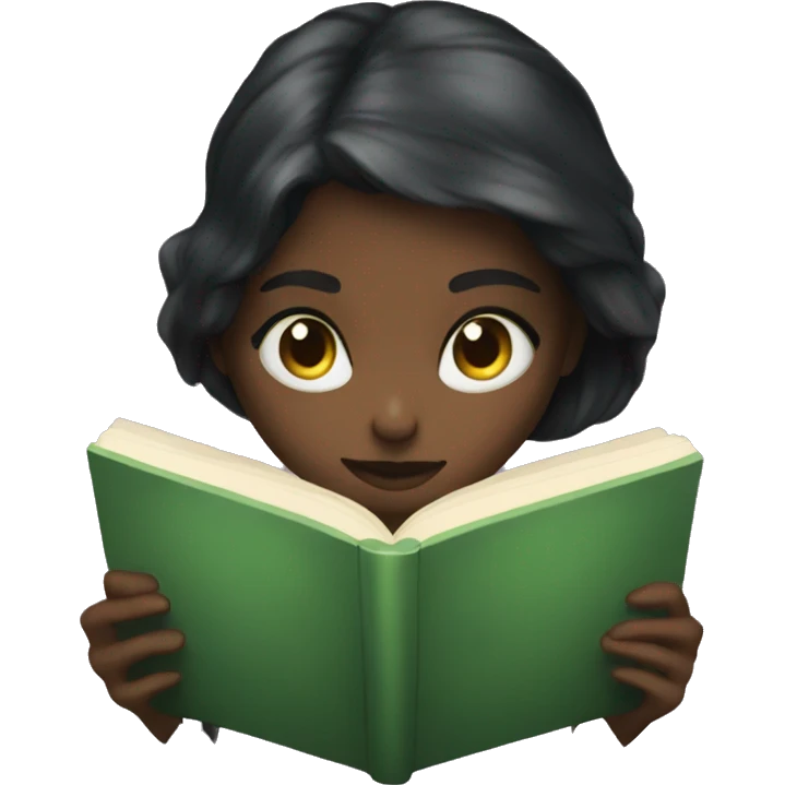 the girl is reading Frankenstein emoji