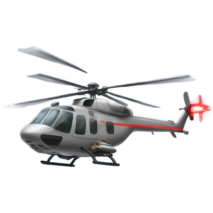 a helicopter with lightsabers for blades emoji