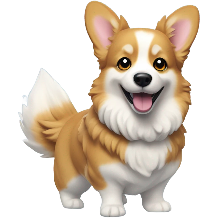 Corgi in the snow emoji