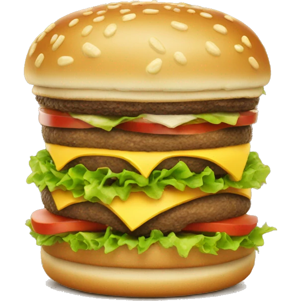 A smiling bigmac emoji