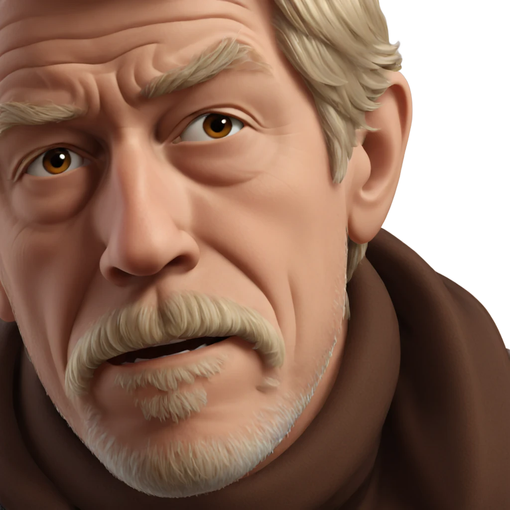 male portrait with facial hair emoji