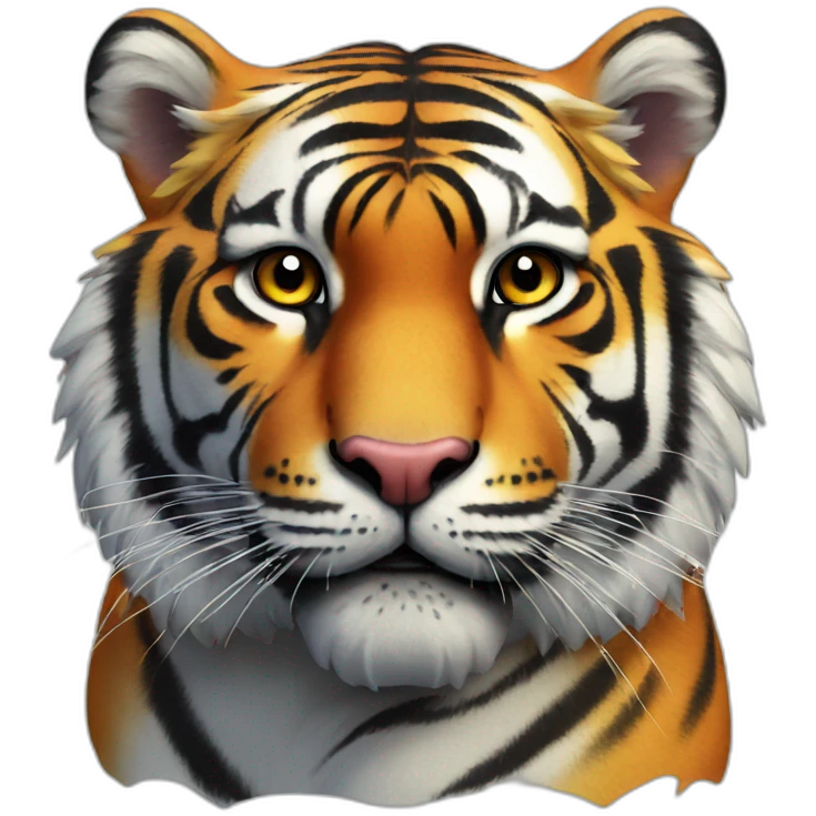 colorful tiger emoji