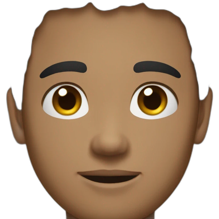 Young man with black hair and brown eyes  emoji