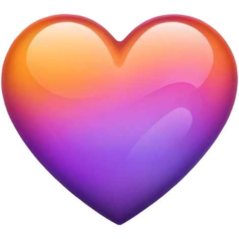 Purple and orange heart emoji
