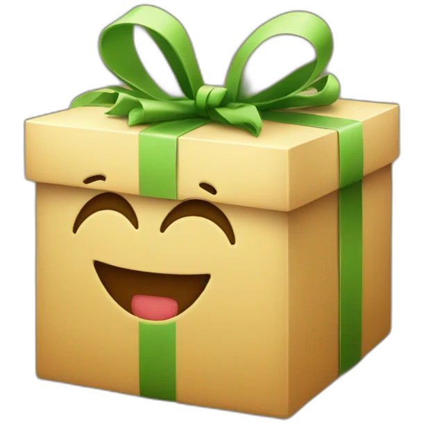 gift box with smile emoji