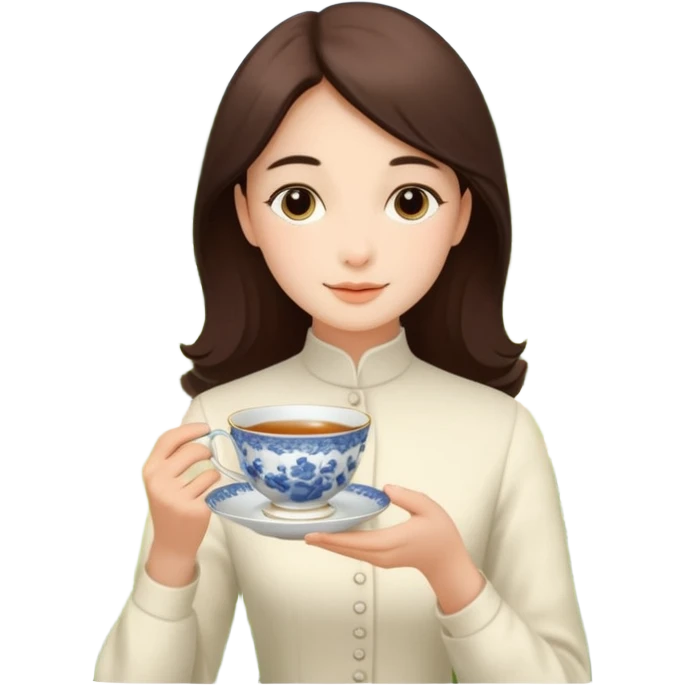 English garden tea time mood, soft afternoon light, porcelain teacup, subtle greenery, minimal premium body lotion, calm and elegant, no face, no text. emoji