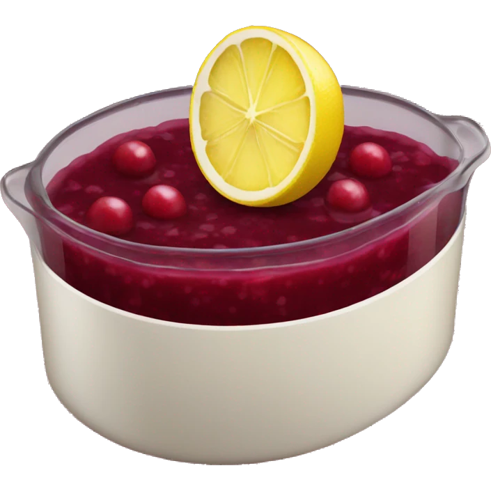 Cranberry sauce with a little lemon  emoji