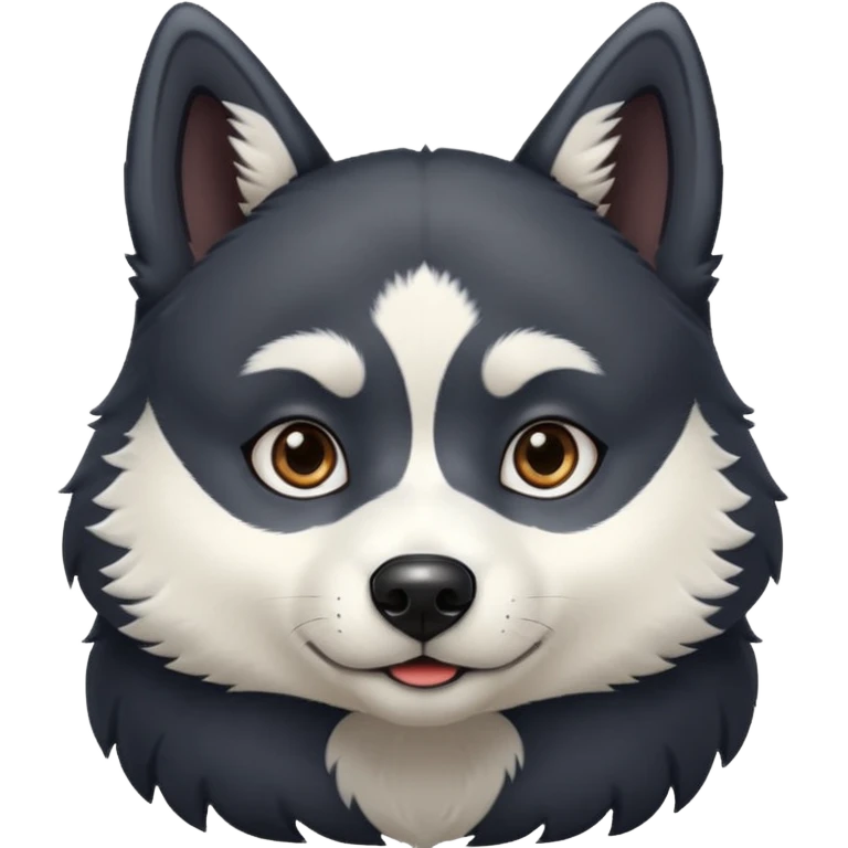 Black husky with white eyebrows  emoji