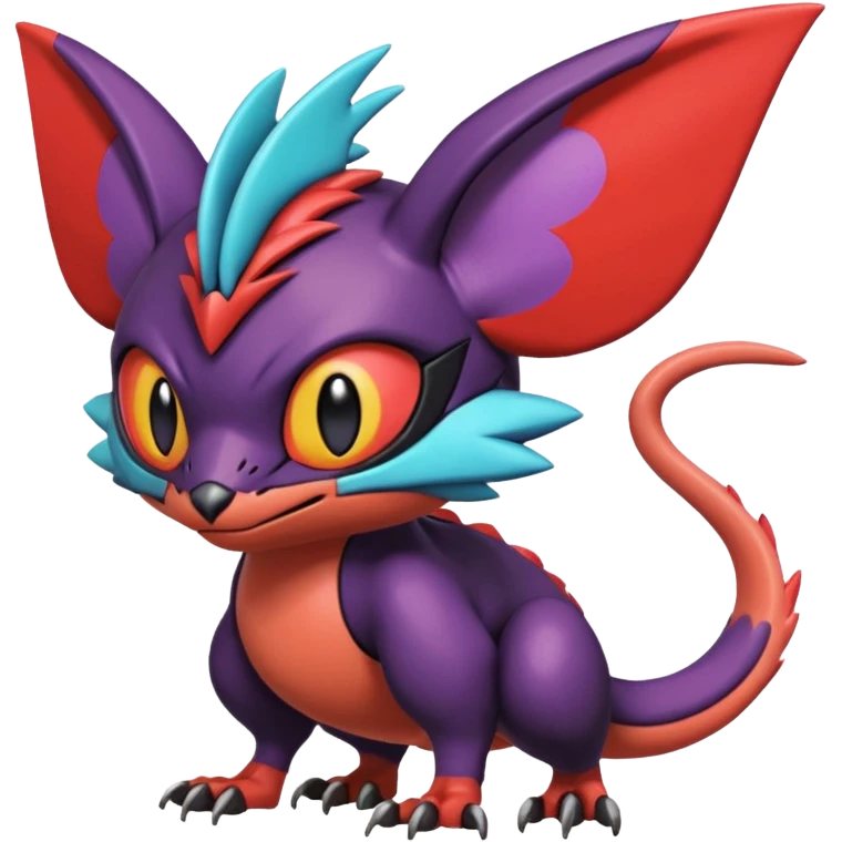 exotic tropical cyber-Litten-Noivern-Stitch-Noibat-Trico-Fakémon-Pokémon-Vernid-creature emoji