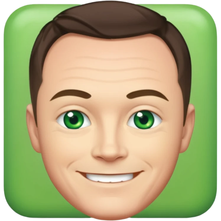 Tony Mortimer with green eyes emoji
