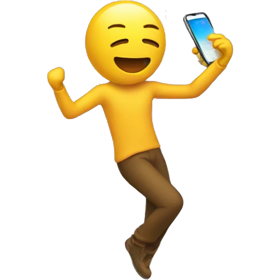 texting and dancing  emoji
