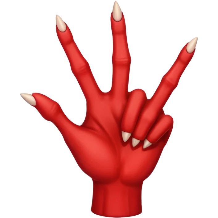 red evil pointing fingure emoji