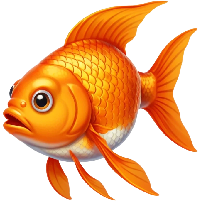 The Confused Goldfish – Eyes wide open, mouth slightly ajar, looking lost in deep thoughts (or just staring into space). emoji