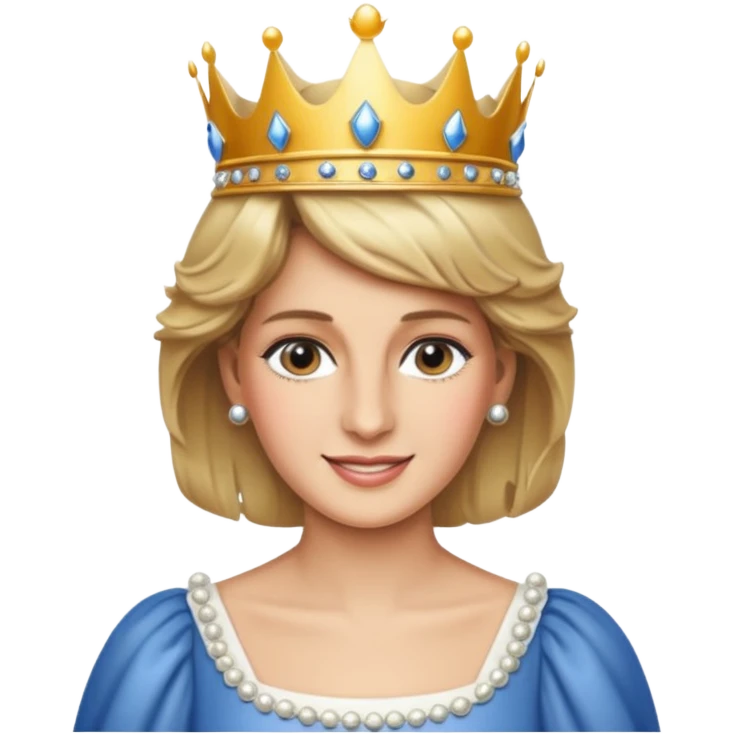 standing, Princess Diana with a crown emoji