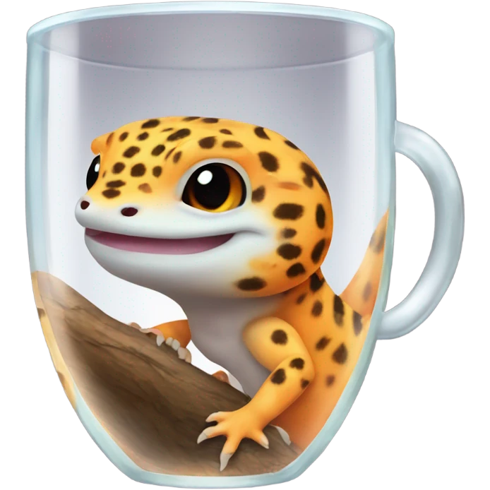orange leopard gecko in a glass cup emoji