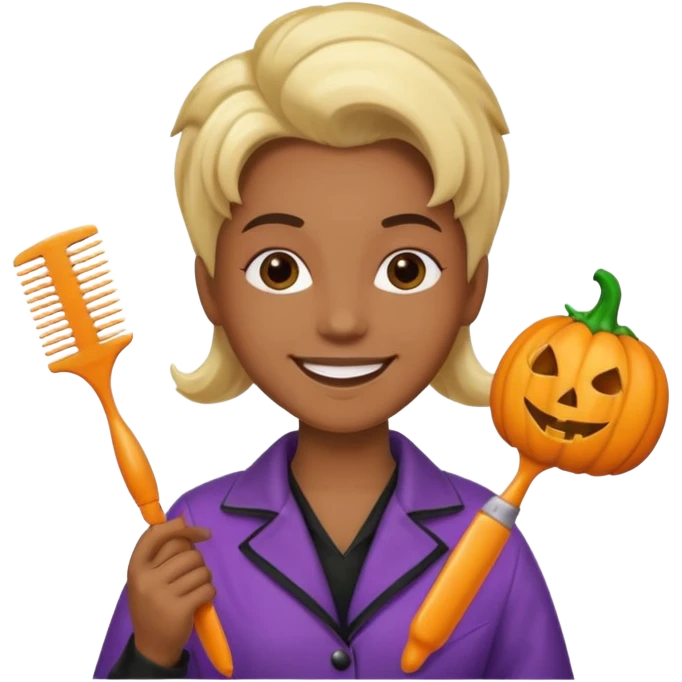 halloween hair stylist emoji