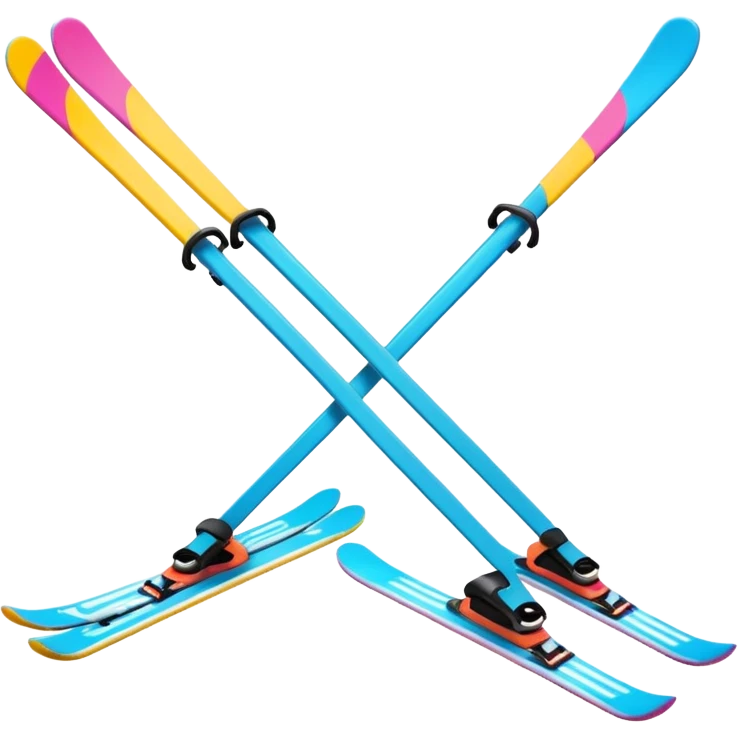skis,colorful, Snow Gear,negative: character. emoji