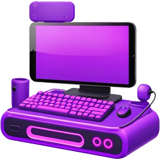 neon Purple gaming  emoji