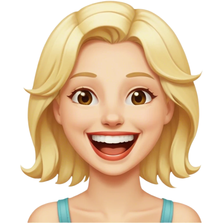 Blonde laughing  emoji