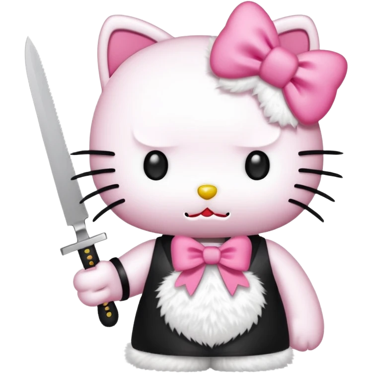Hello kitty with knife  emoji