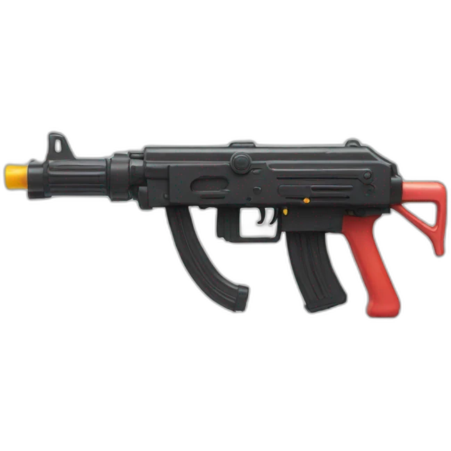 Water gun shaped like an AK emoji