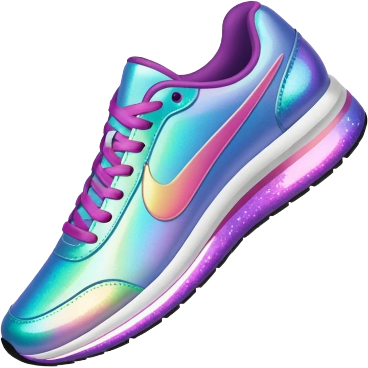 glitter running shoes emoji