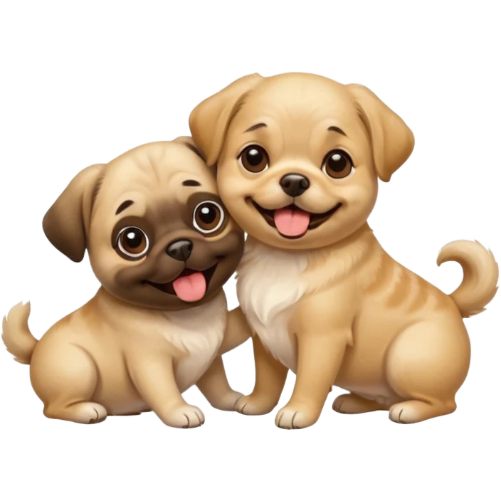 dogs playing emoji