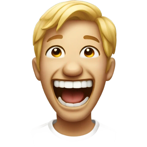 laughing out loud without showing teeth emoji
