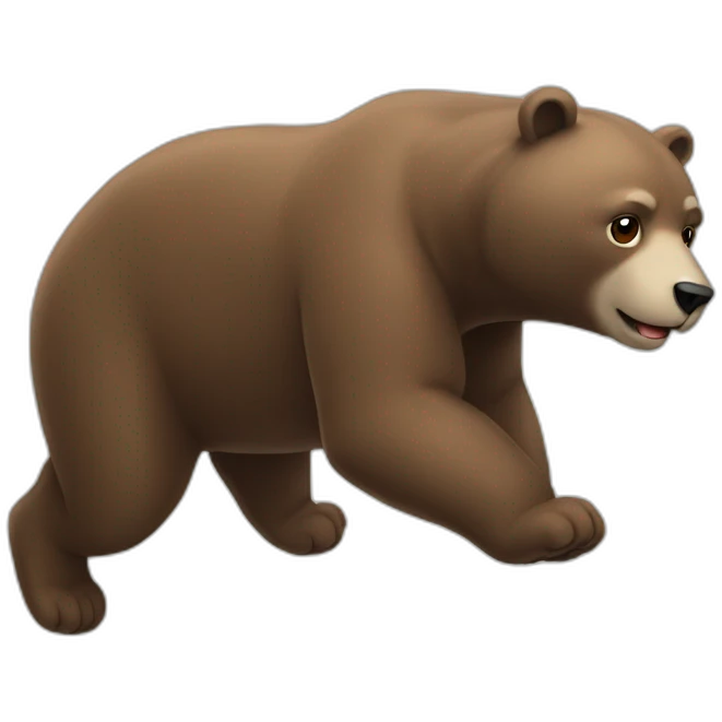 Ours faisant un salto emoji