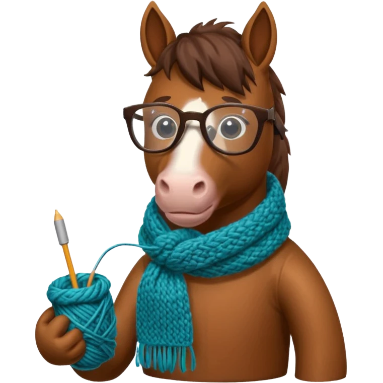 horse creating knitting emoji