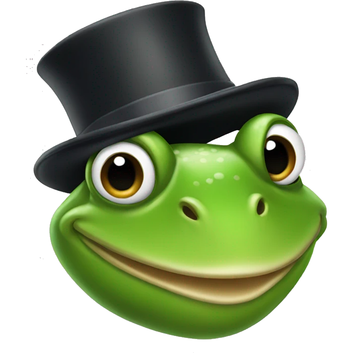frog wearing a top hat  emoji