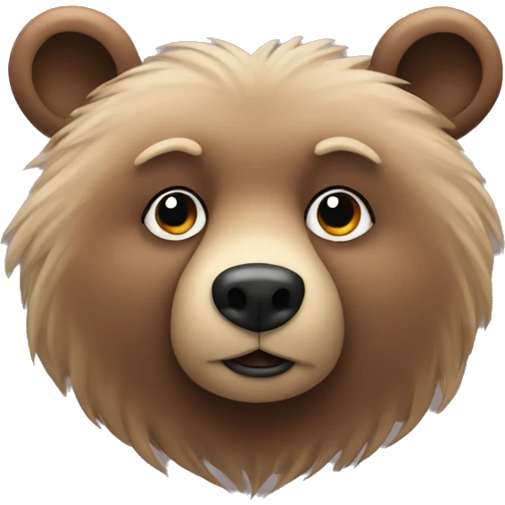 Bear haired bear with long eyelashes  emoji