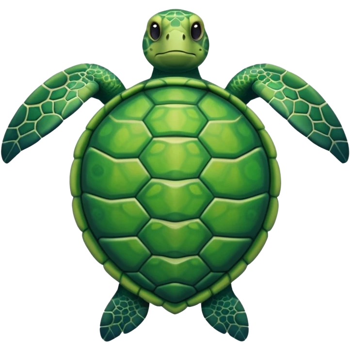 full body sea turtle, front face  emoji