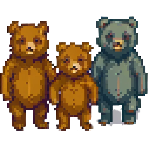 three bears emoji